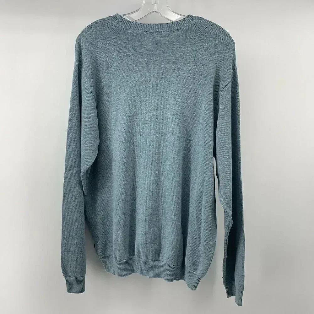 IZOD Golf Mens Sweater Blue Argyle Large New
